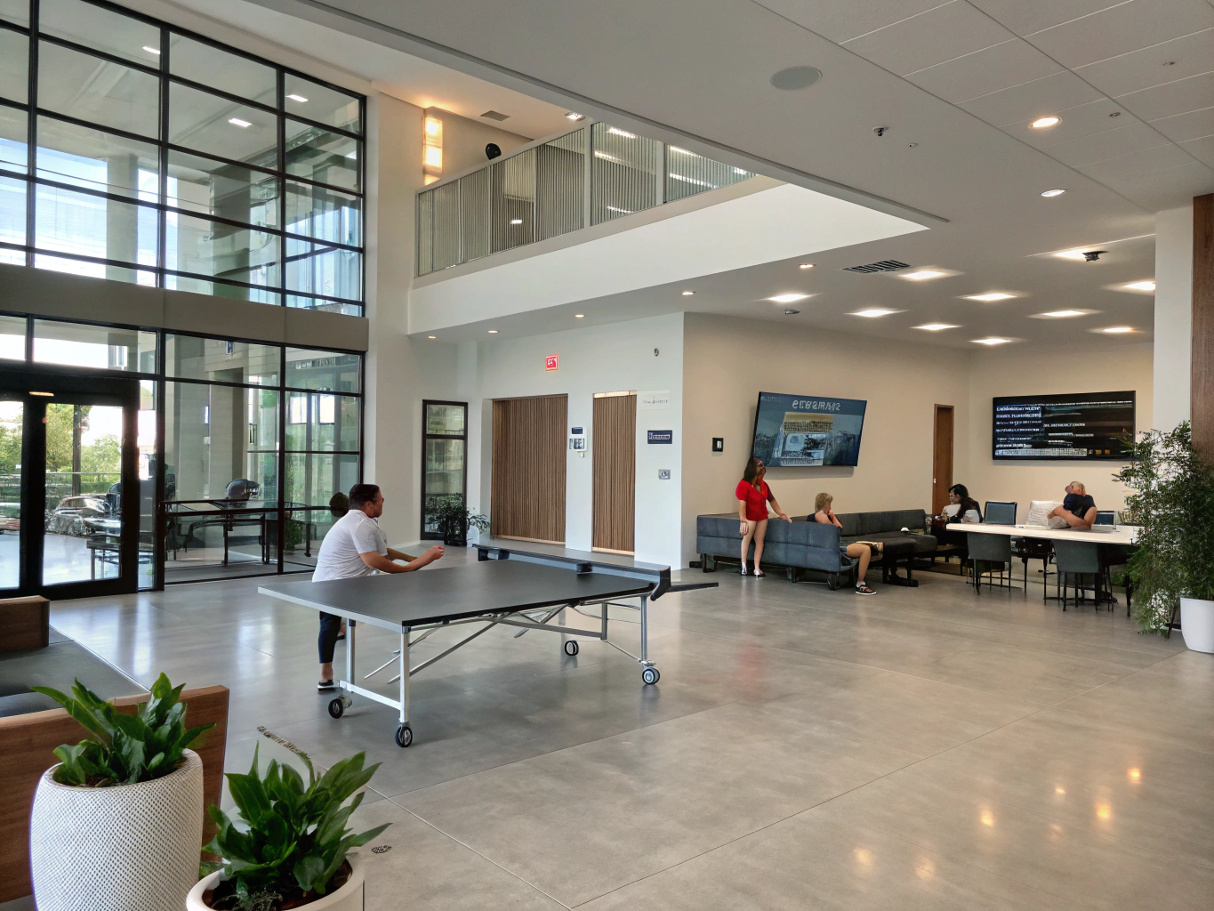 Welcoming clubhouse lounge area